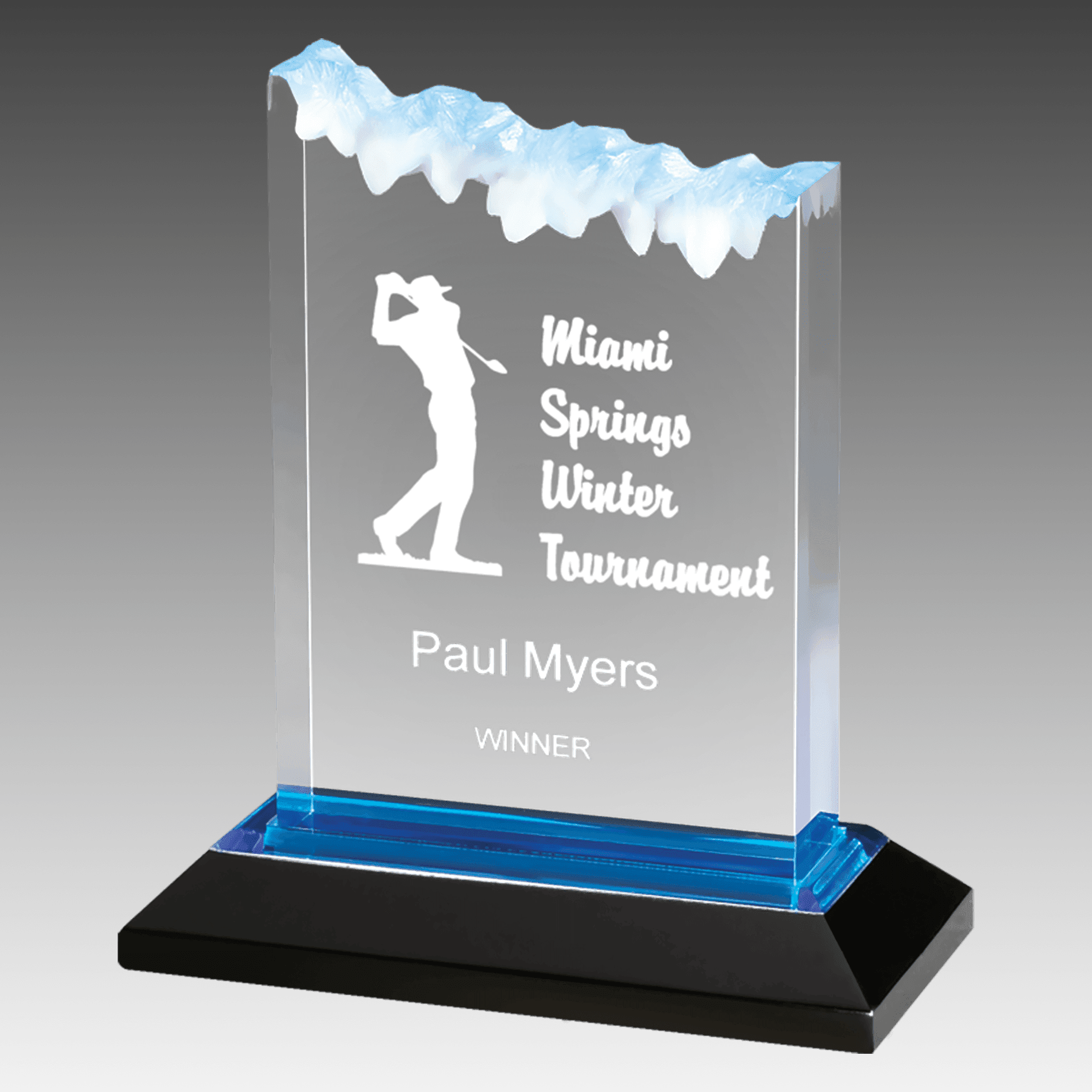 5" x 7" Blue Frosted Impress Acrylic