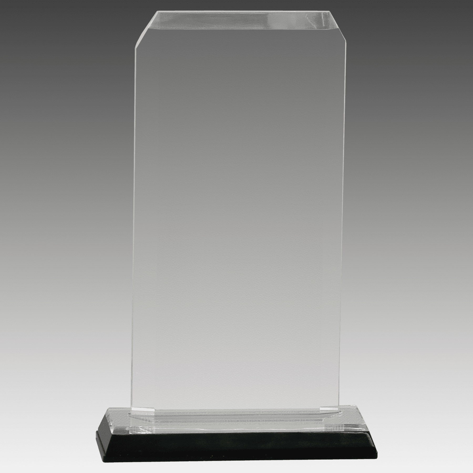 3.5" x 7.5" Silver Clipped Corner Impress Acrylic