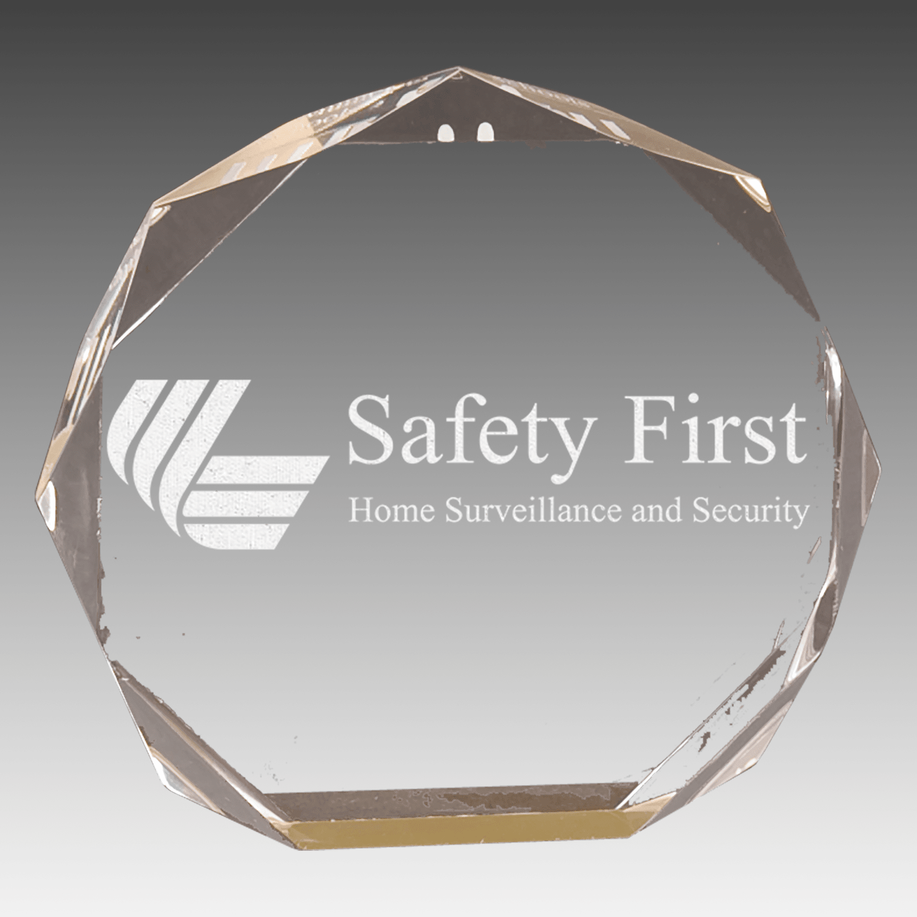 5" Gold Octagon Acrylic Award