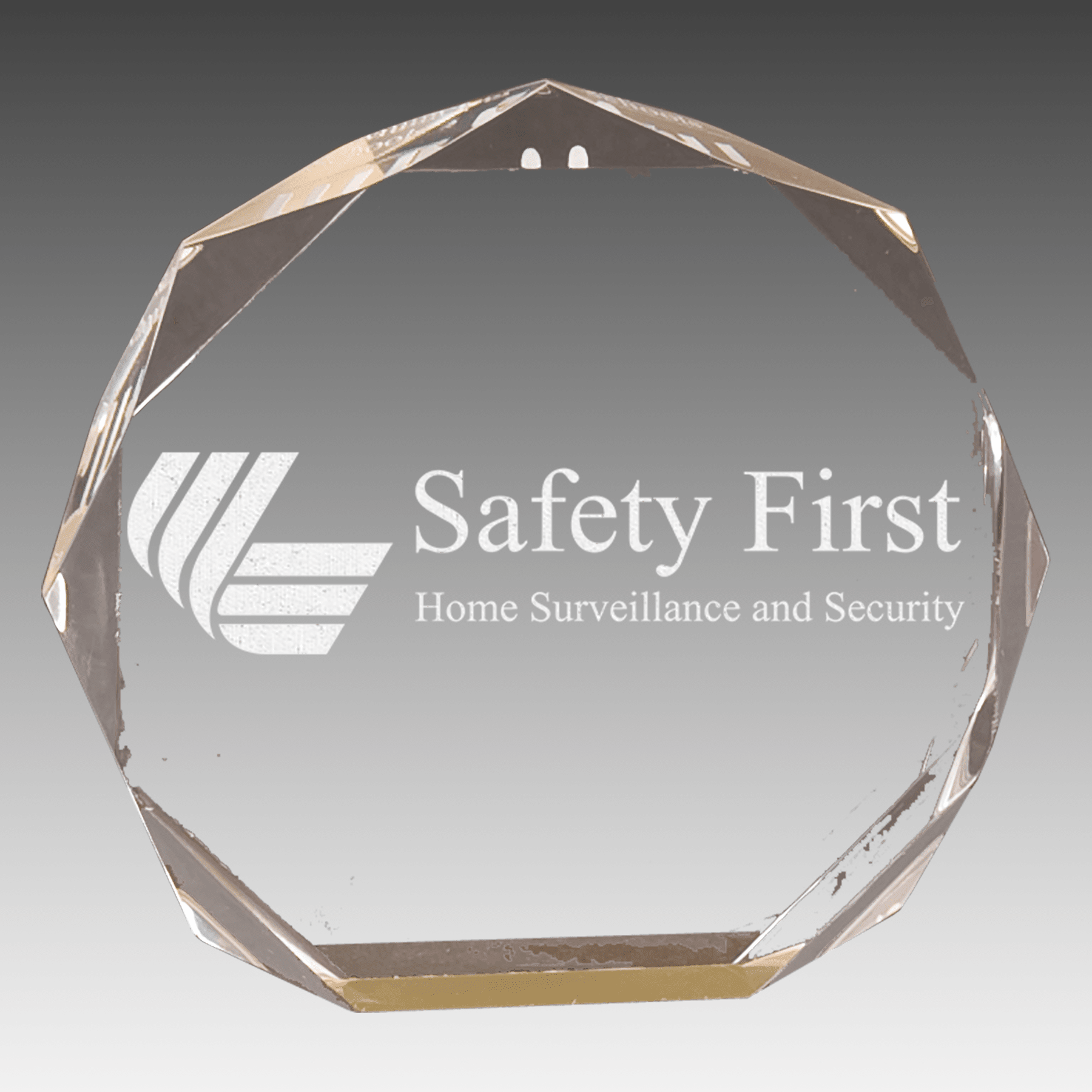 7" Gold Octagon Acrylic Award