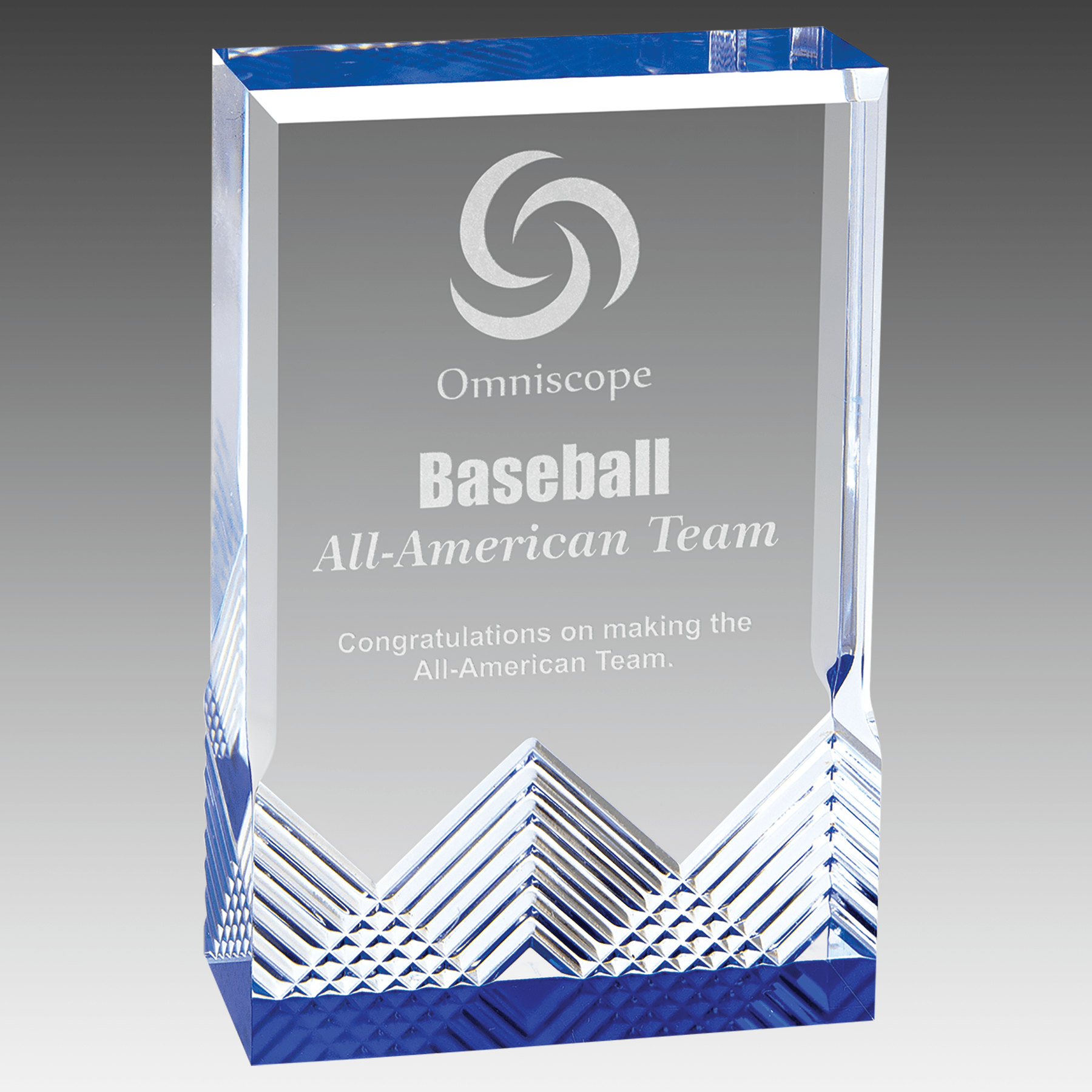 3.5" x 5" Blue Apex Mirage Acrylic