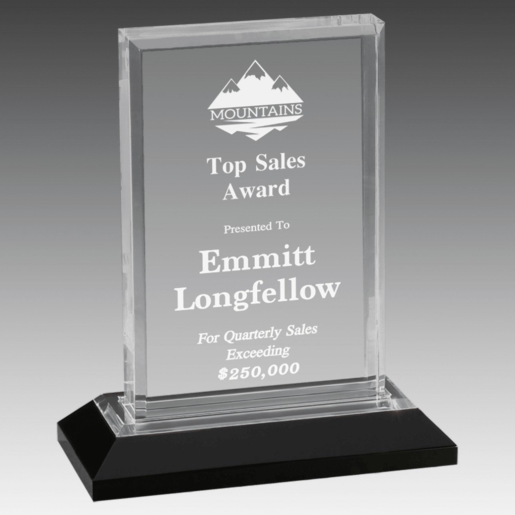 5" x 7" Silver Beveled Impress Acrylic