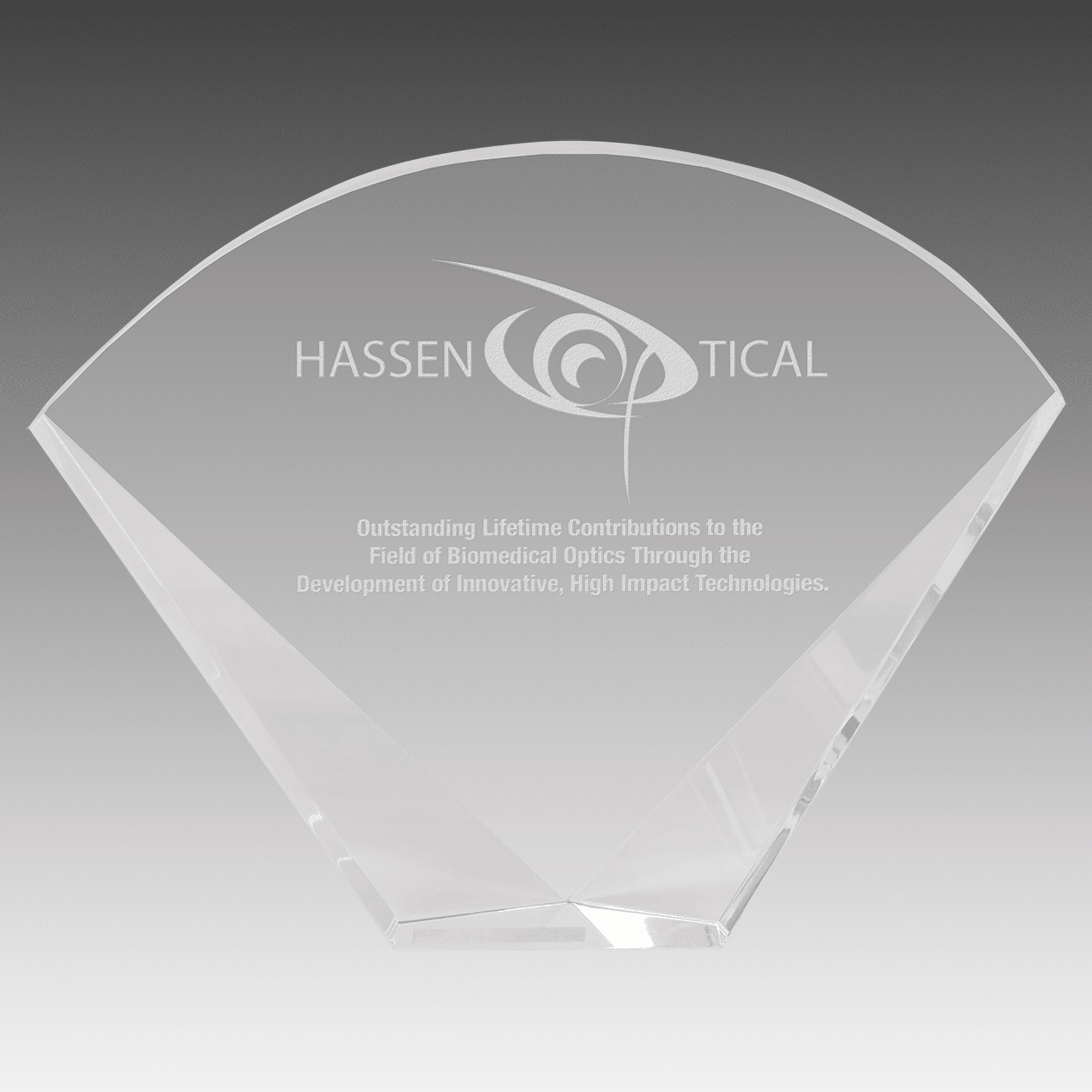 8" x 6" Crystal Facet Fan