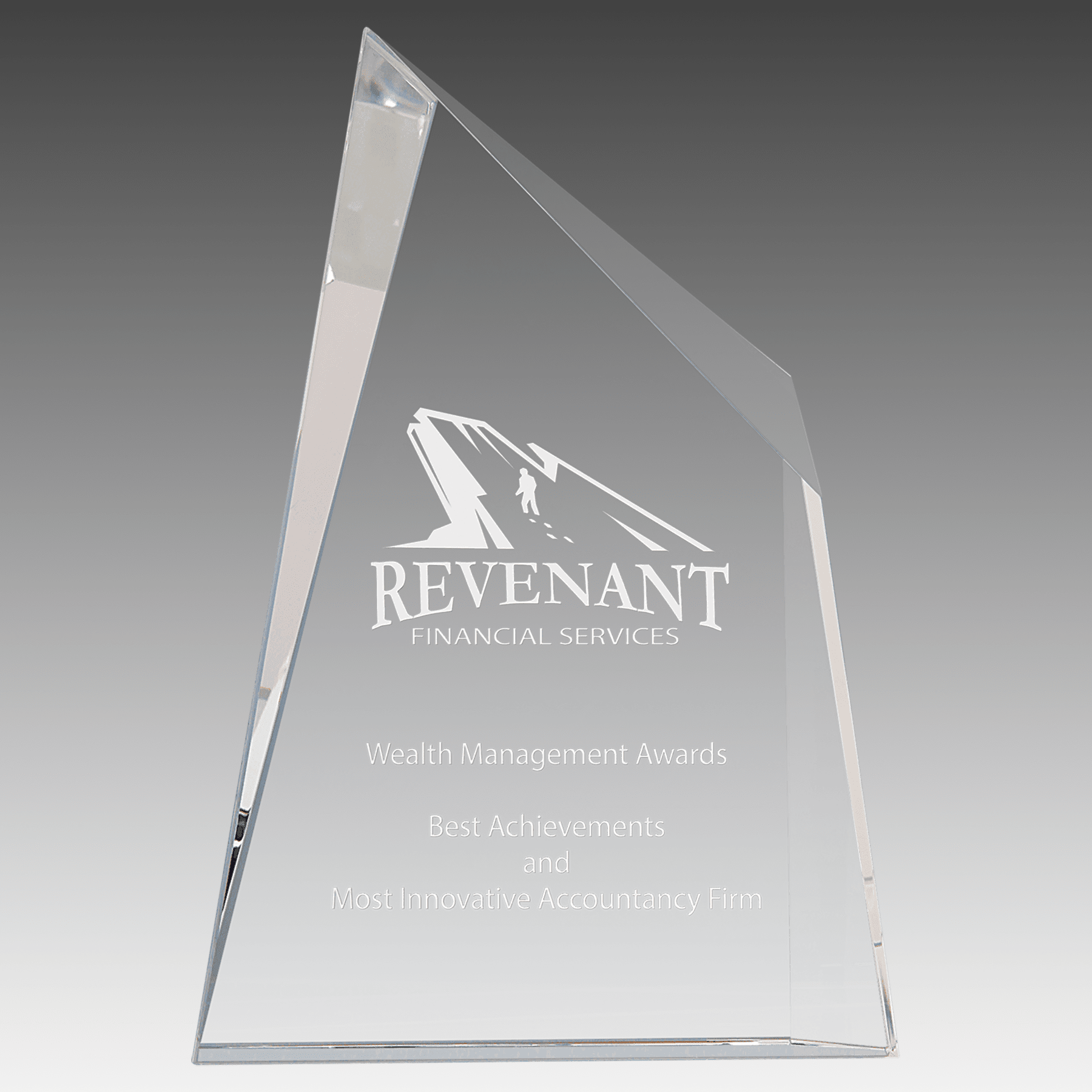 7" x 10" Crystal Facet Wedge