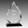 8" Diamond Crystal on Black Pedestal Base