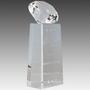 7.75" Crystal Diamond on Clear Crystal Pedestal