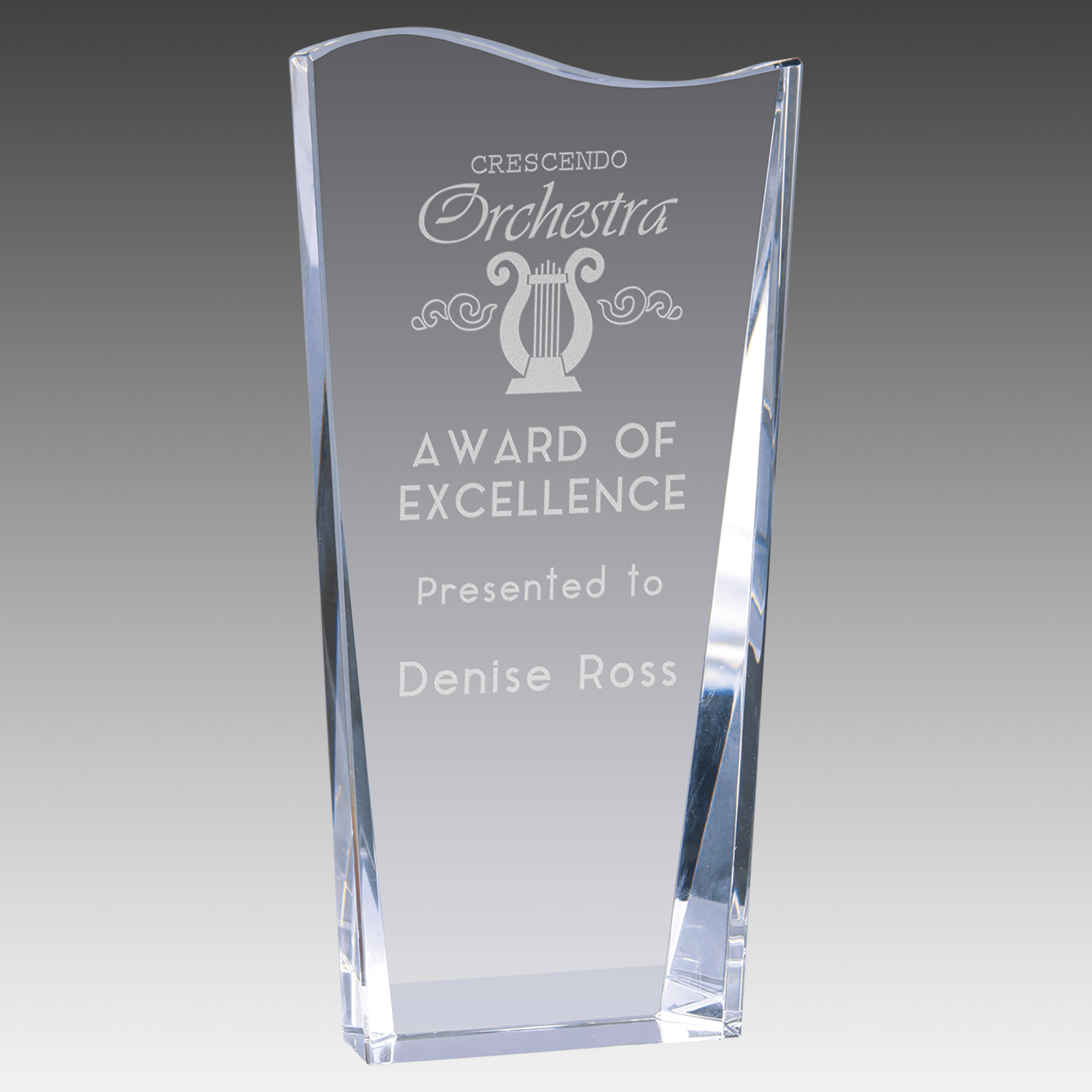 7.75" Crystal Facet Wave