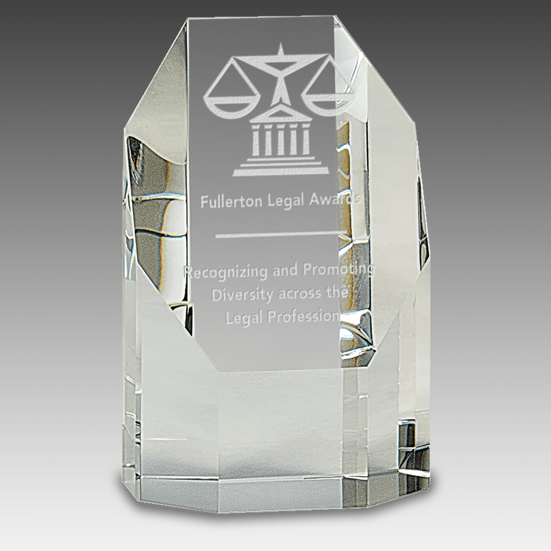 5" Clear Crystal Octagon Tower