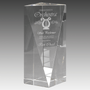 7" Crystal Triangle Front Pillar