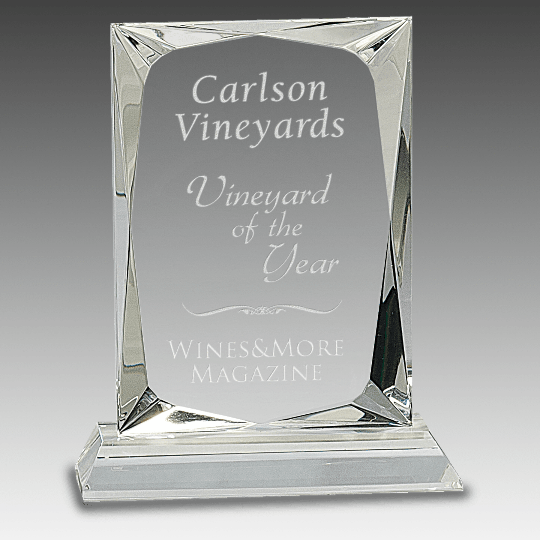 6.25" Crystal Rectangle on Clear Base