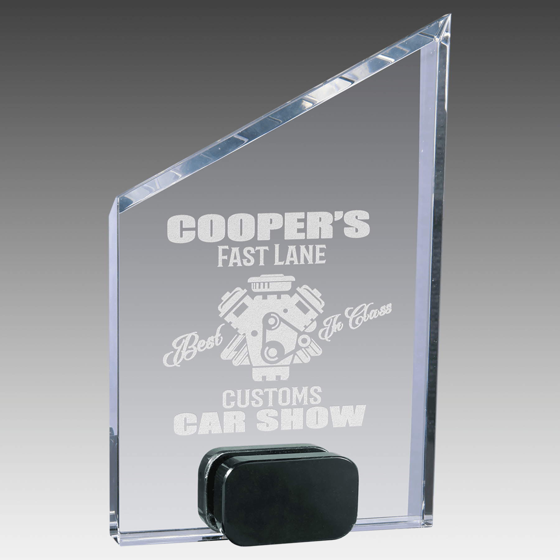 7" Crystal Peak with Black Crystal Base