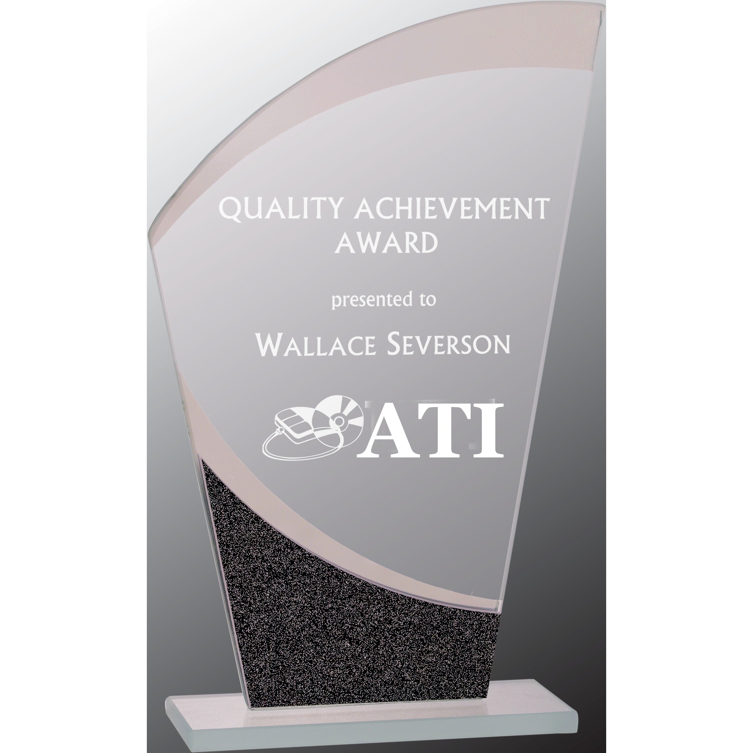 7.25" Wave Designer Glass Award