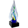 10.75" Infinity Twist Glass with Black Base