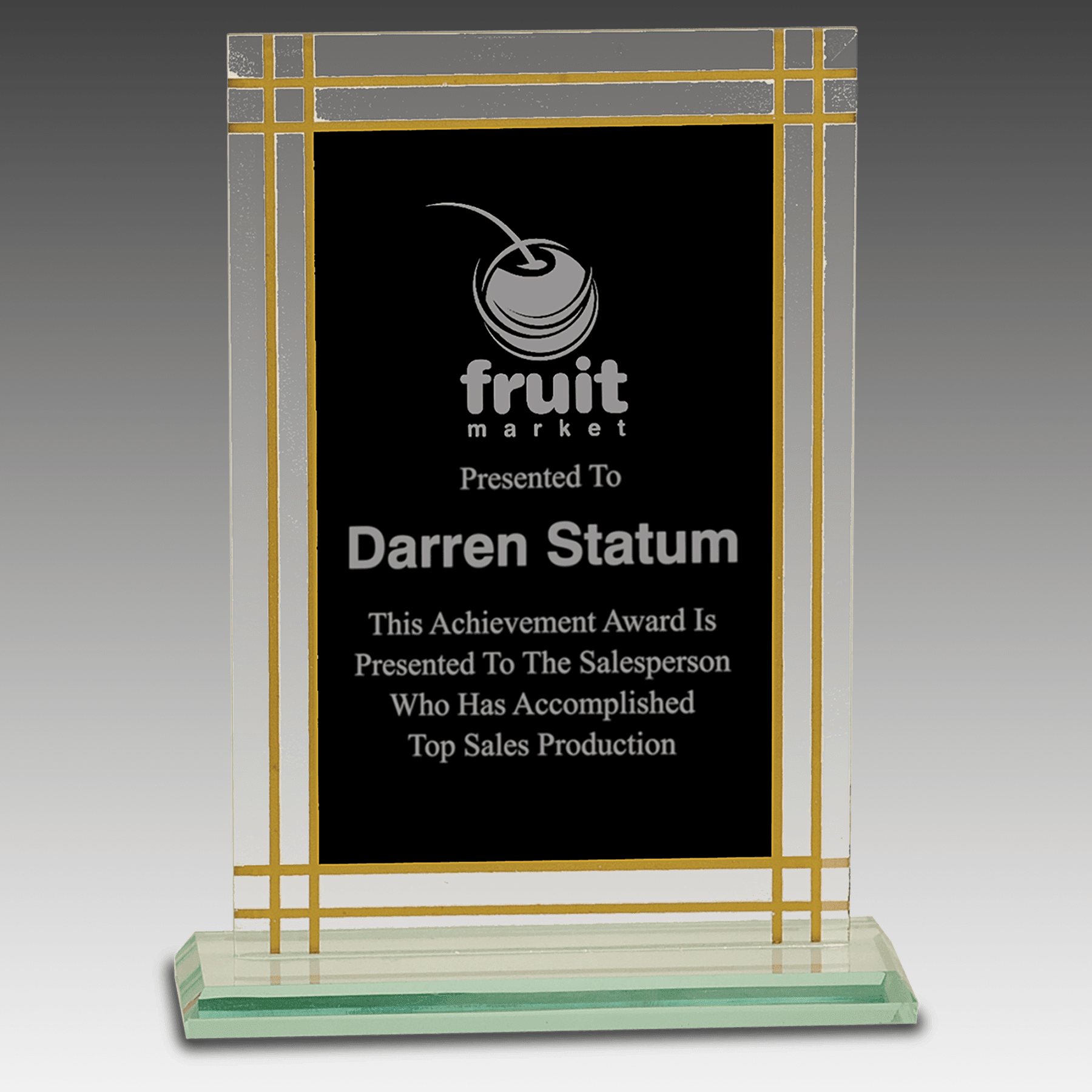 7.5" Contemporary Glass Full Border Award