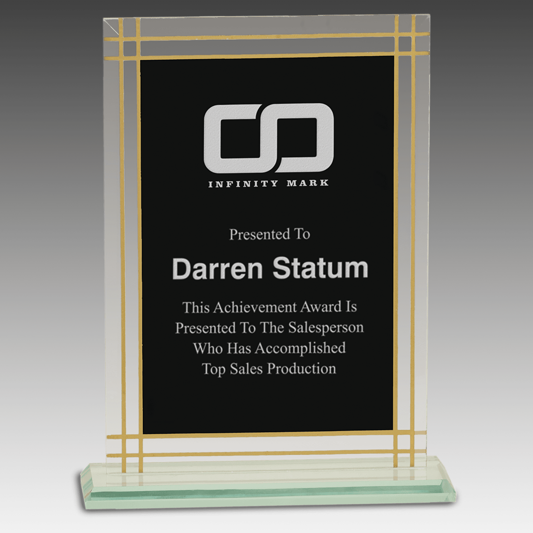 8.5" Contemporary Glass Full Border Award