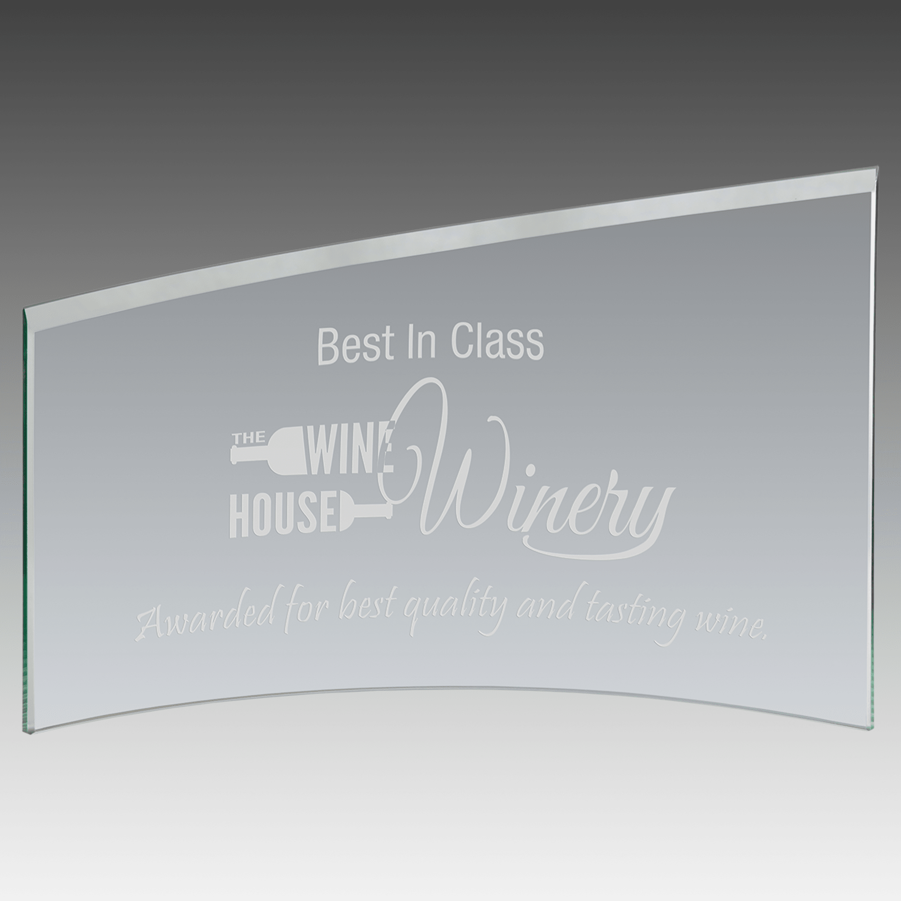 11" x 8.875" x.25" Jade Slanted Glass Crescent