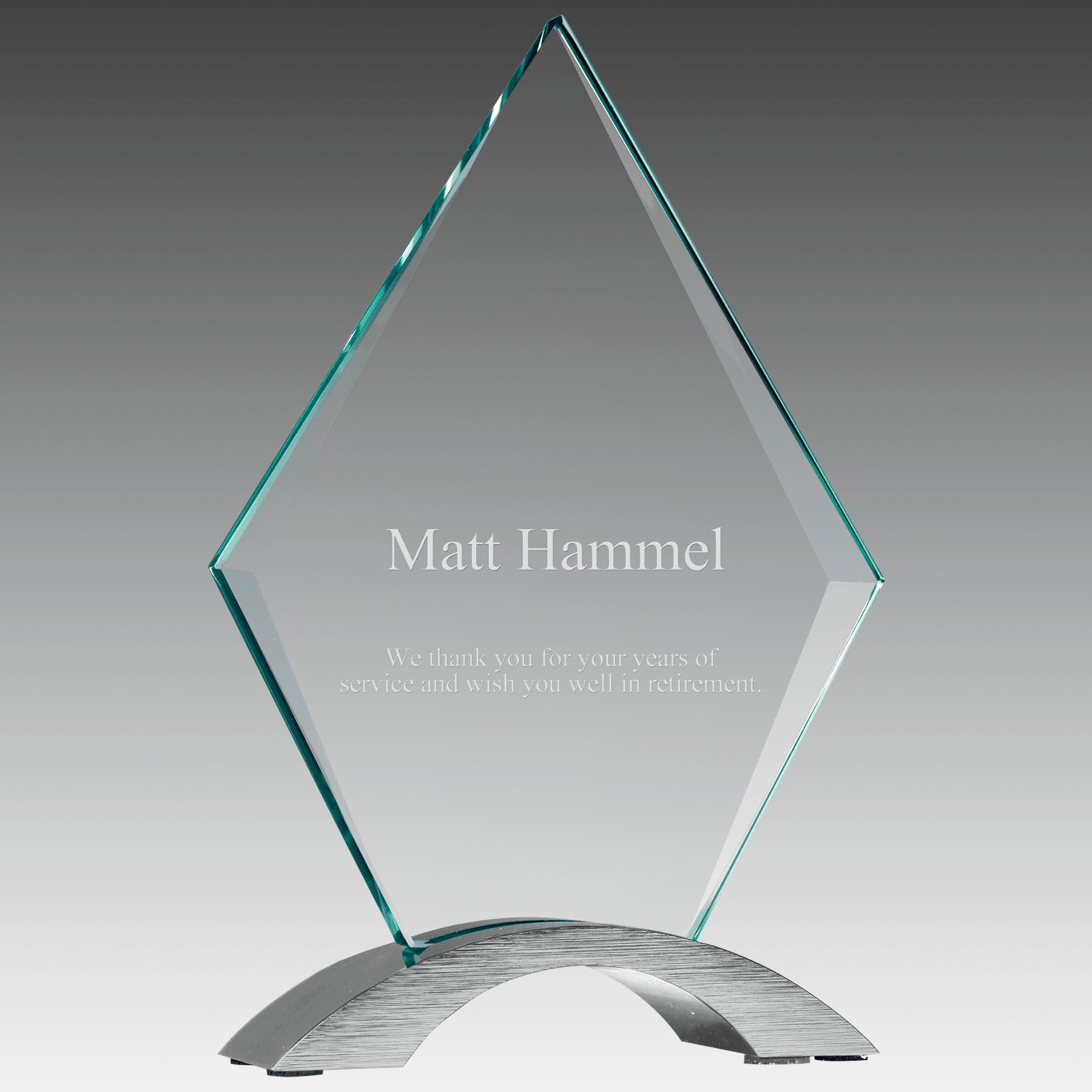 7.25" Diamond Cosmic Glass with Silver Base