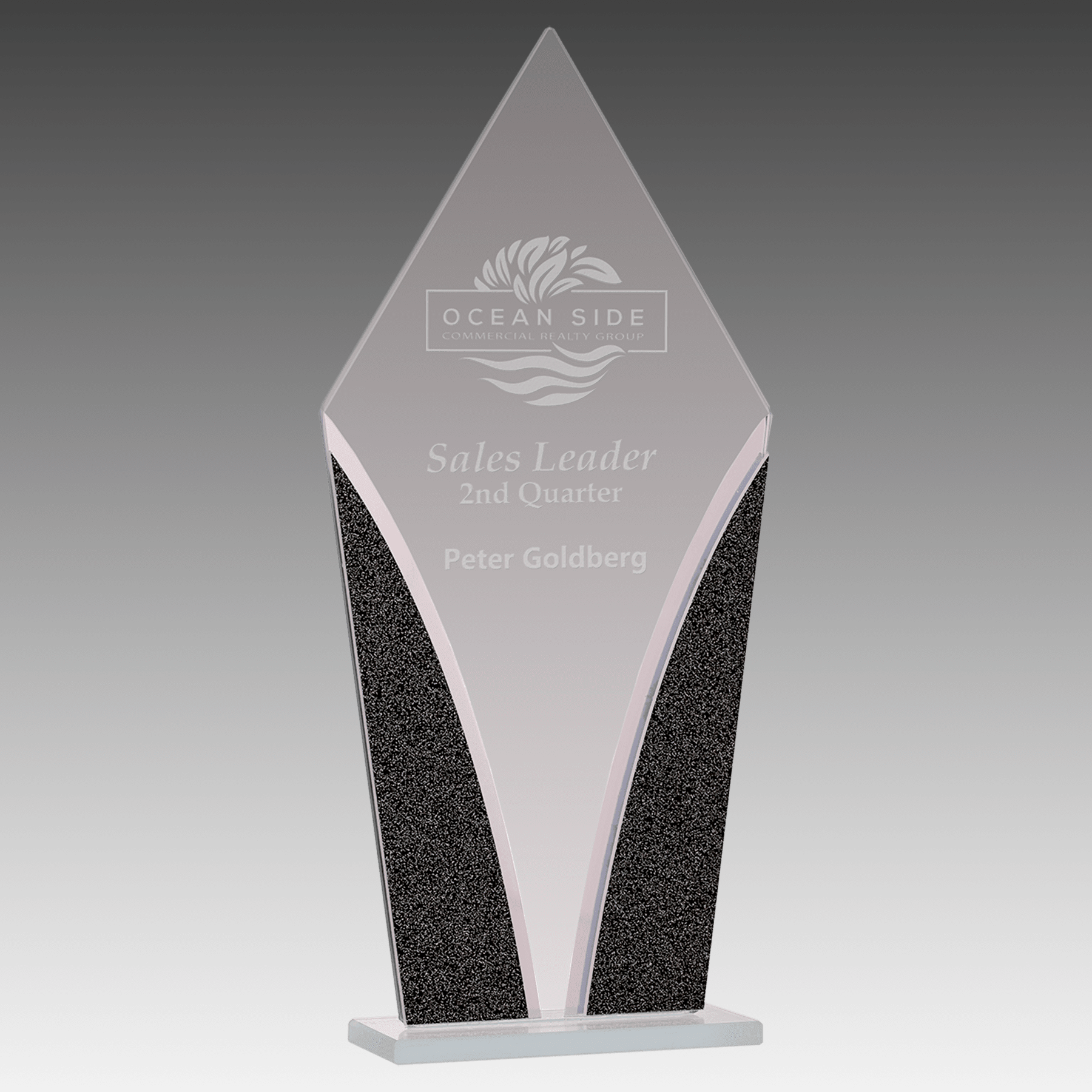 9.25" Diamond Designer Glass Award