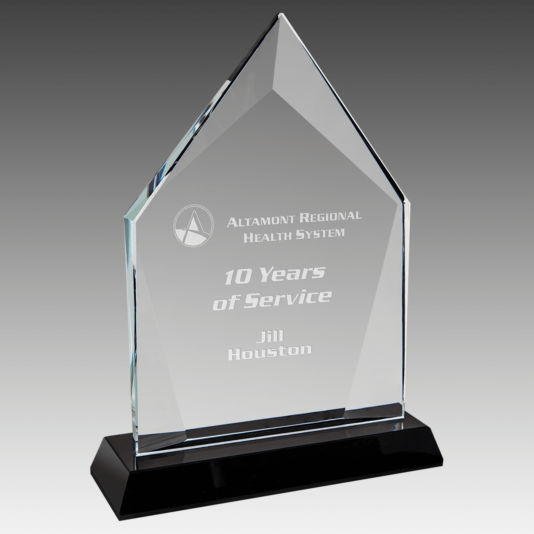 7.75" Diamond Halo Glass with Black Base