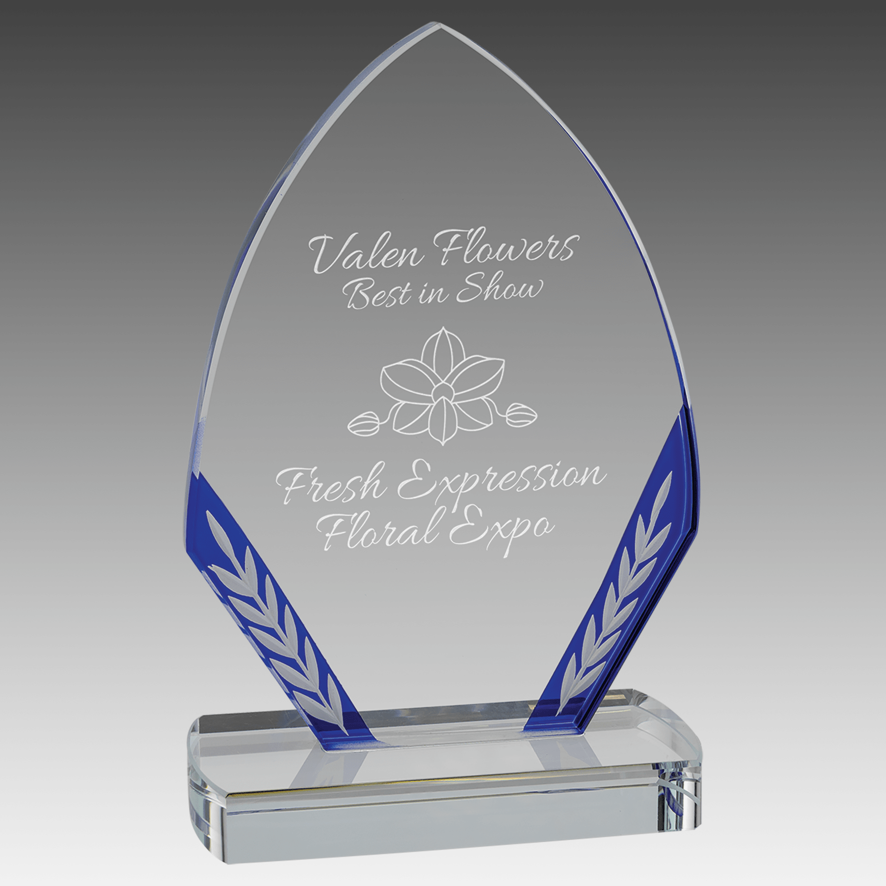 7.75" Blue Diamond Edge Glass