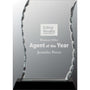 7.5" Scroll Facet Glass on Black Base