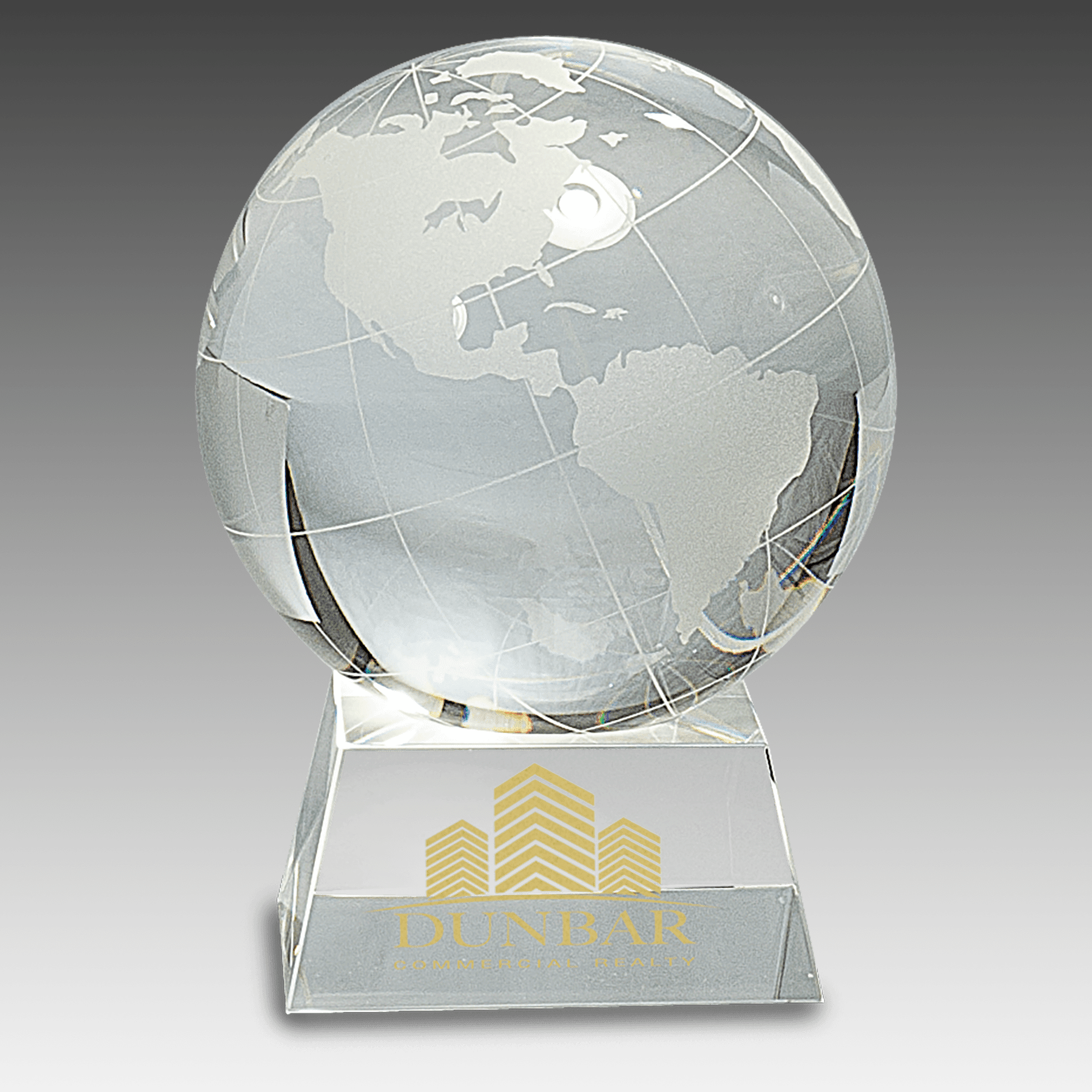 5.5" Crystal Globe on Clear Base