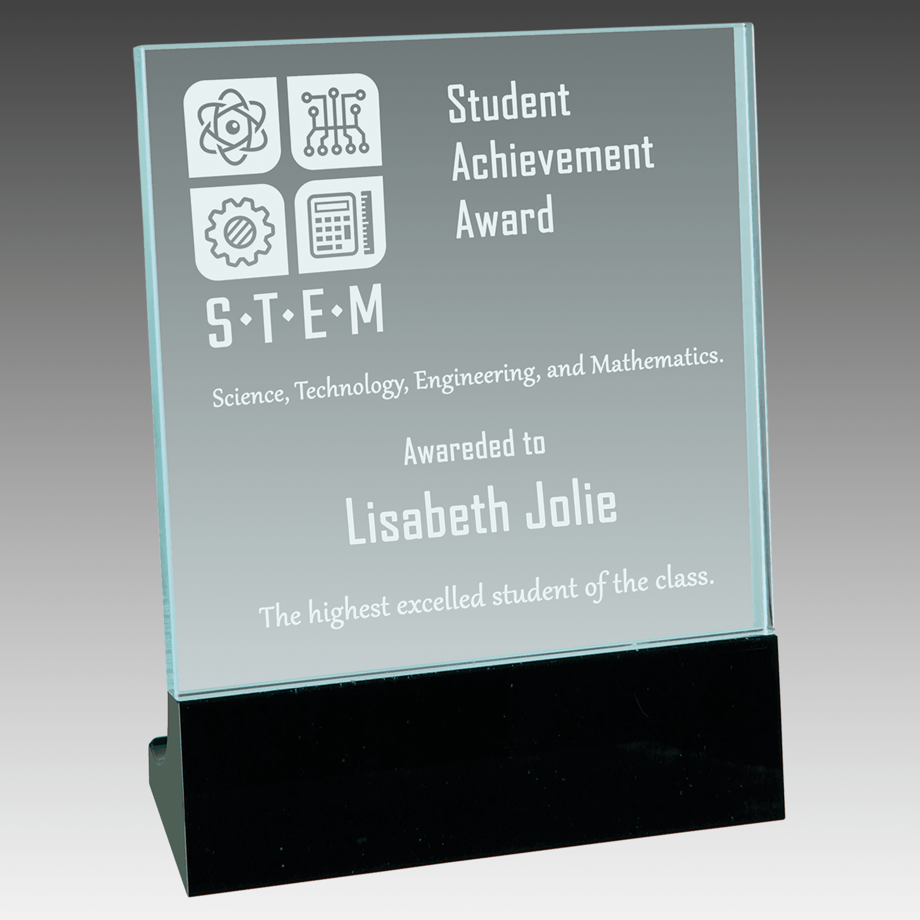 5.1" x 6.5" Glass Stand Up