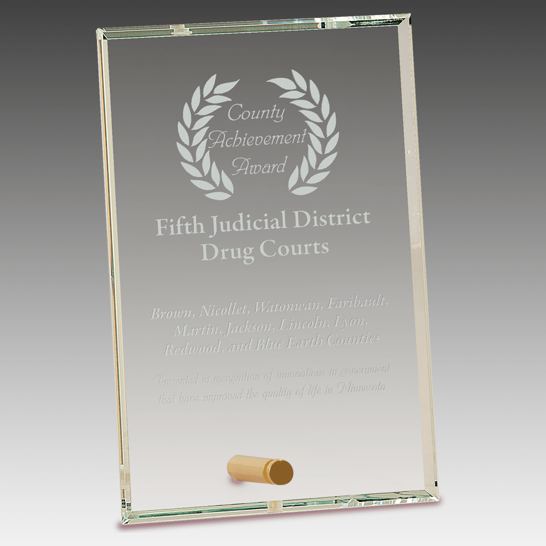 4" x 6" Clear Rectangle CrystalEdge Glass