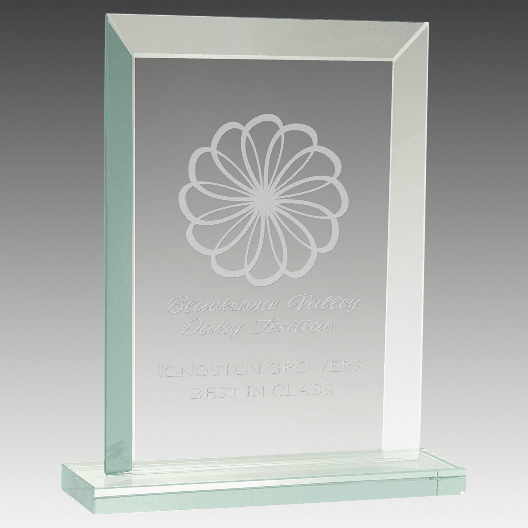 7" Rectangle Jade Glass Award