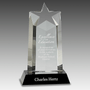 9.25" Crystal Star Column on Black Pedestal Base