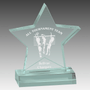 5" x 5" Jade Star Acrylic Award with 4" Base
