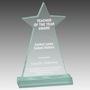 4.75" x 8" Jade Star Obelisk Acrylic with 5.75" Base