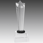 9" Crystal Rising Star with Clear Base