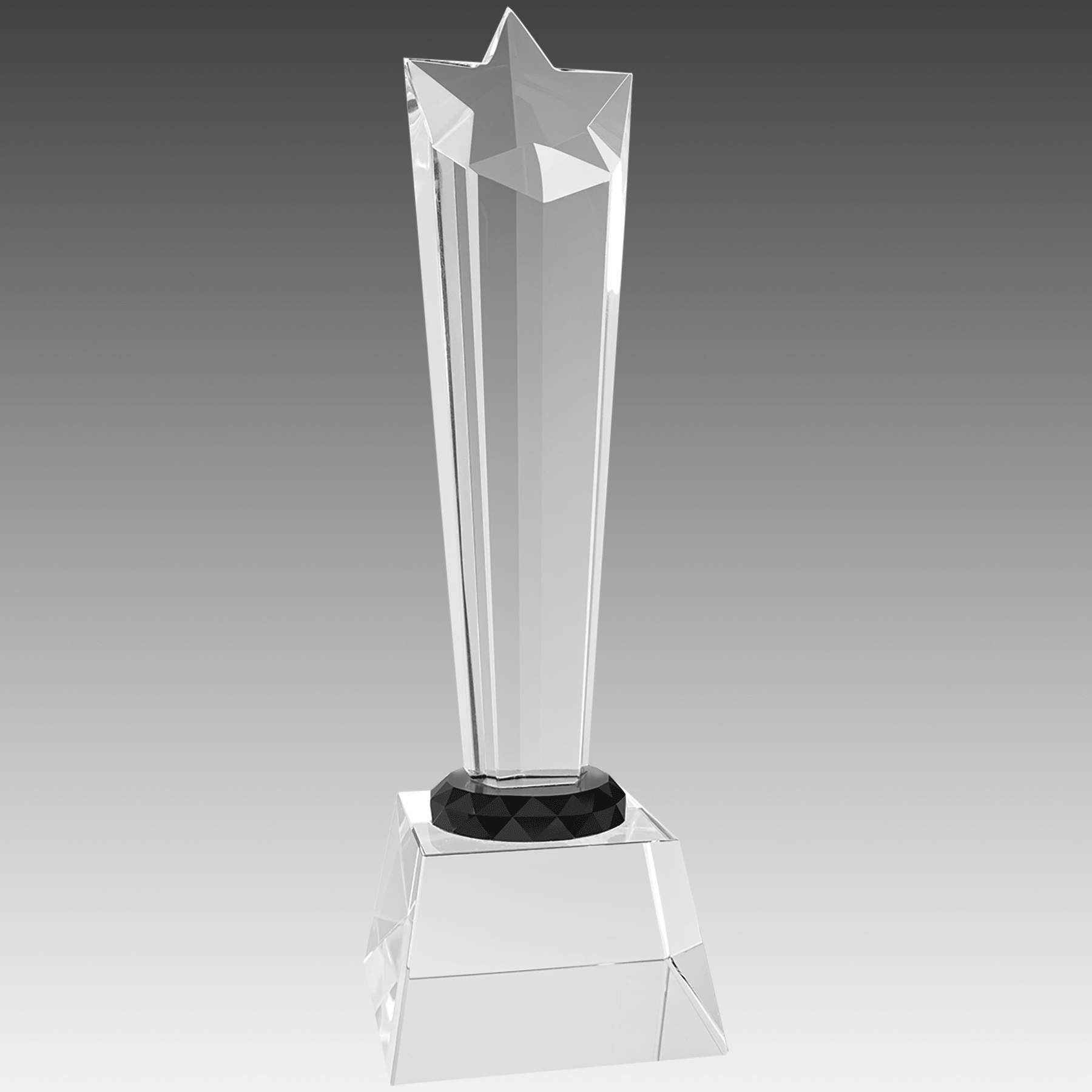 10" Crystal Rising Star with Clear Base