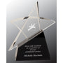 8.75" Clear Crystal Outline Star on Black Base