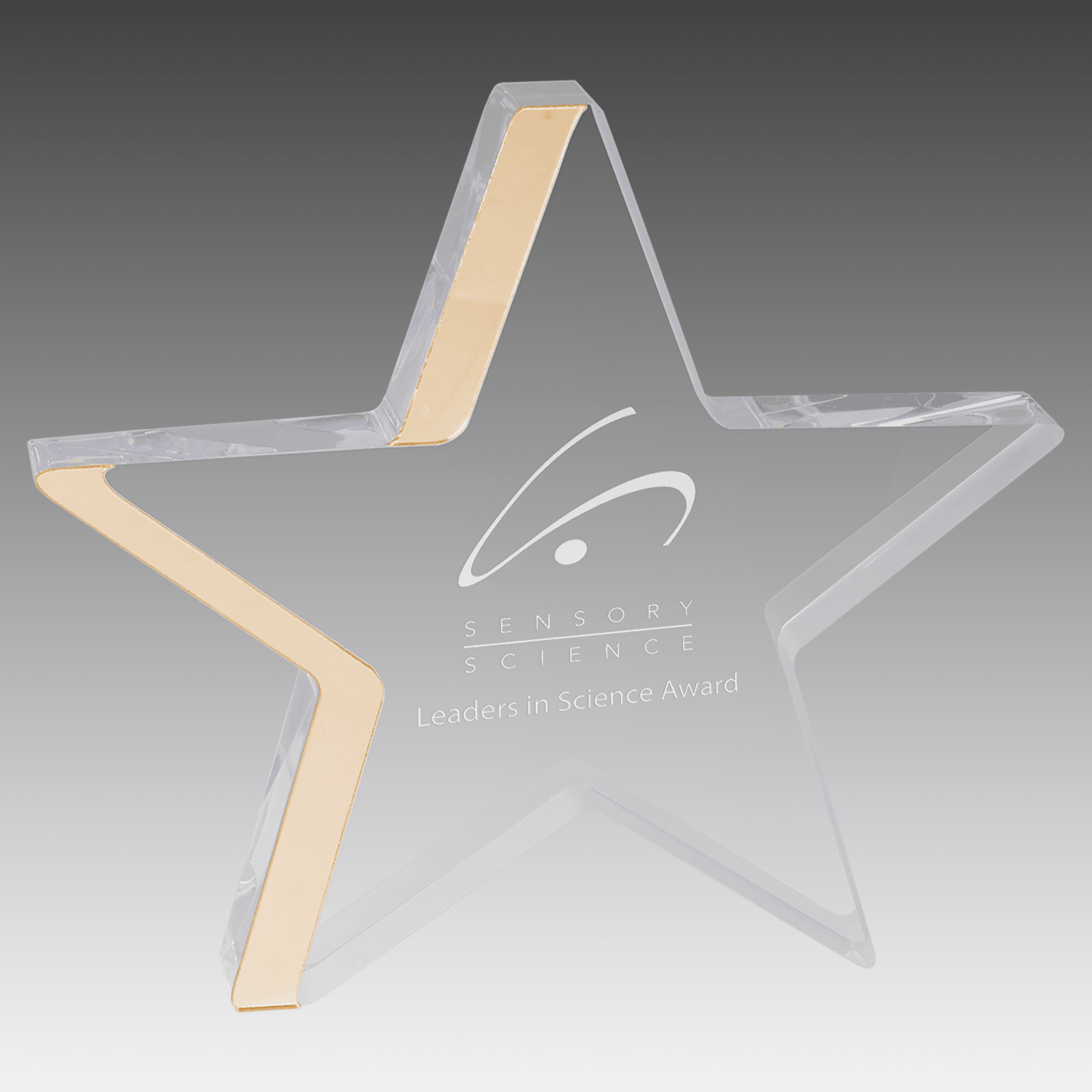 7.75" x 7" Star Acrylic with Gold Edge