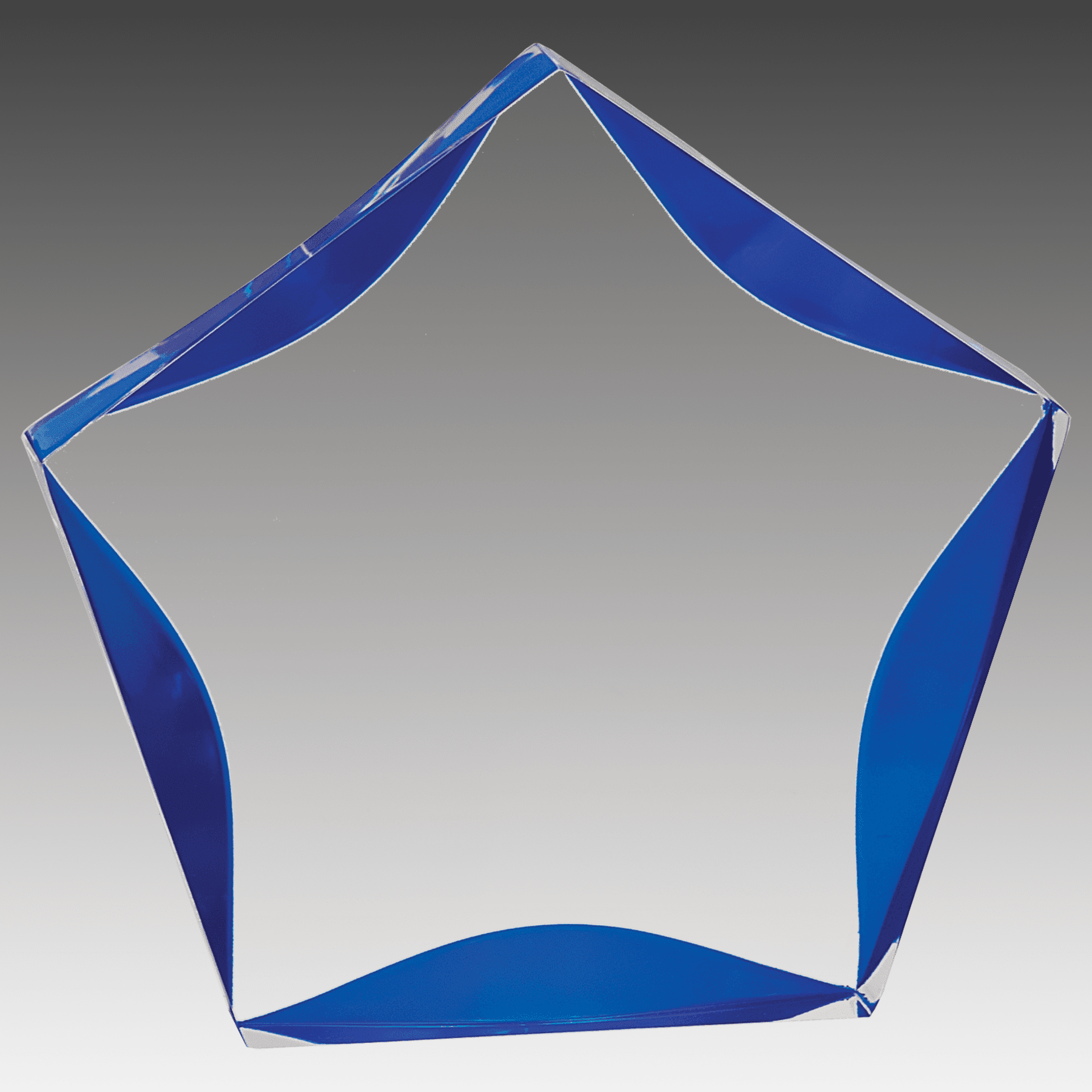 7" Clear/Blue Luminary Star Acrylic