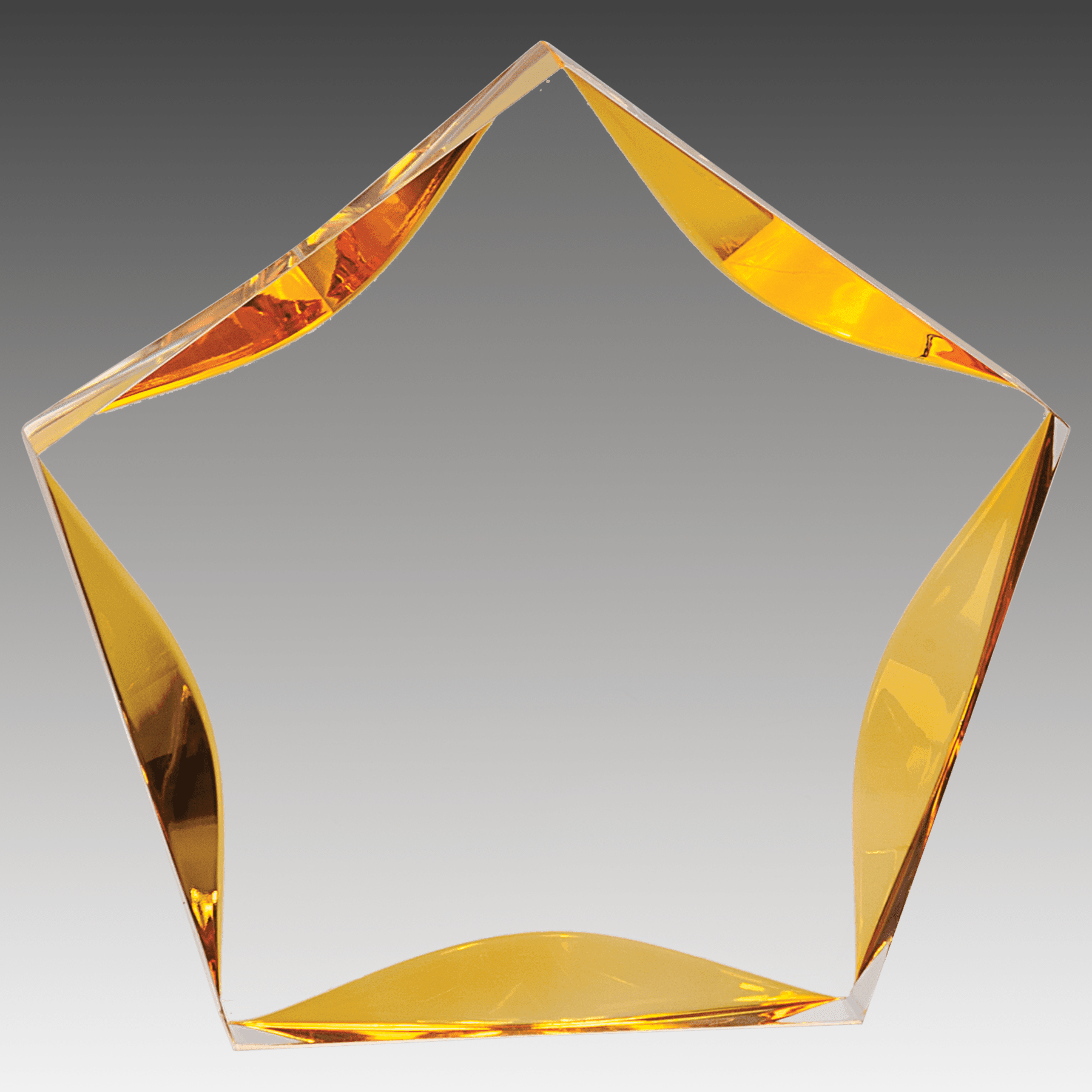 7" Clear/Gold Luminary Star Acrylic
