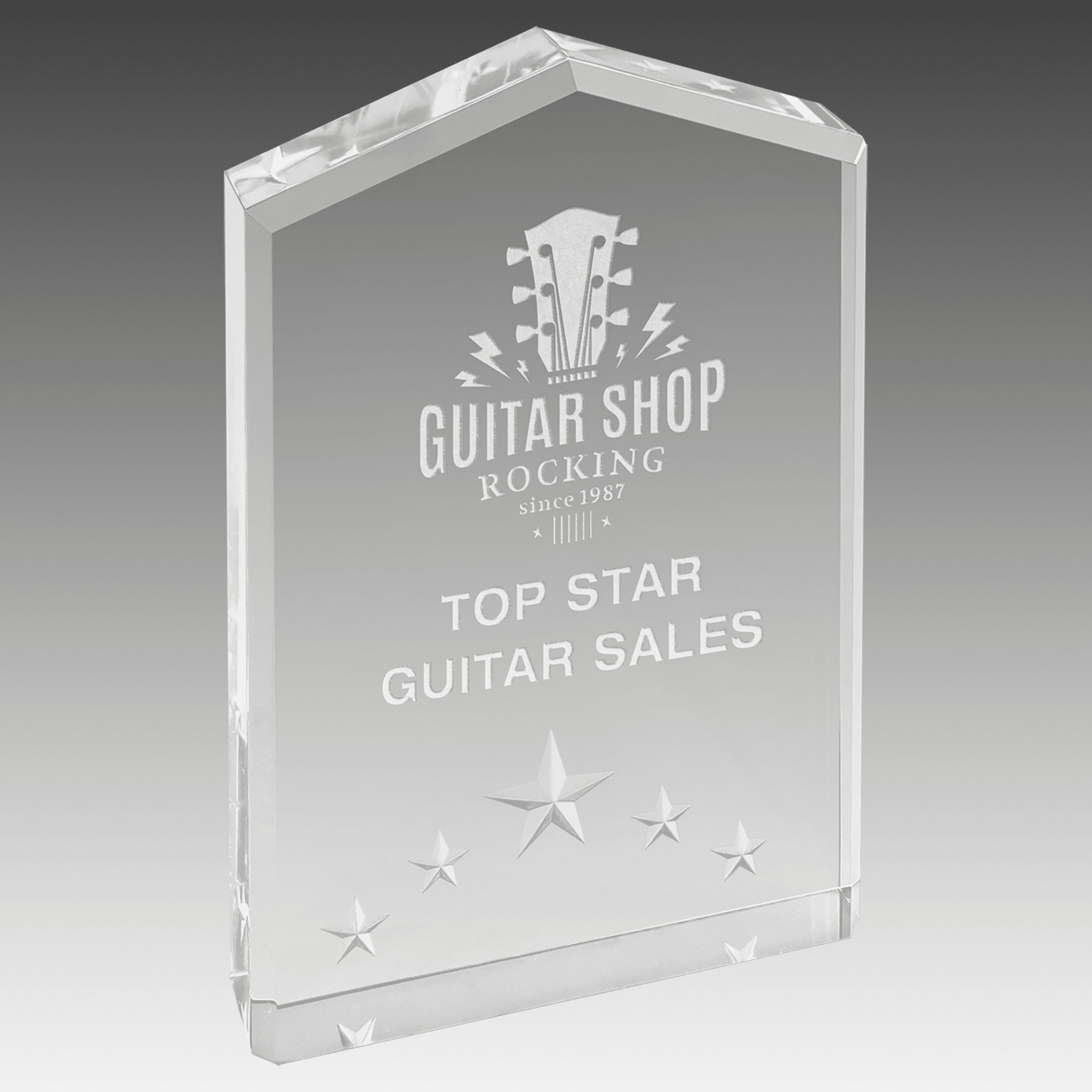 6" Silver Star Point Acrylic