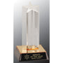 7" Clear Single Star Column Acrylic with Gold/Black Base
