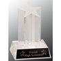 5" Clear Single Star Column Acrylic with Clear Base