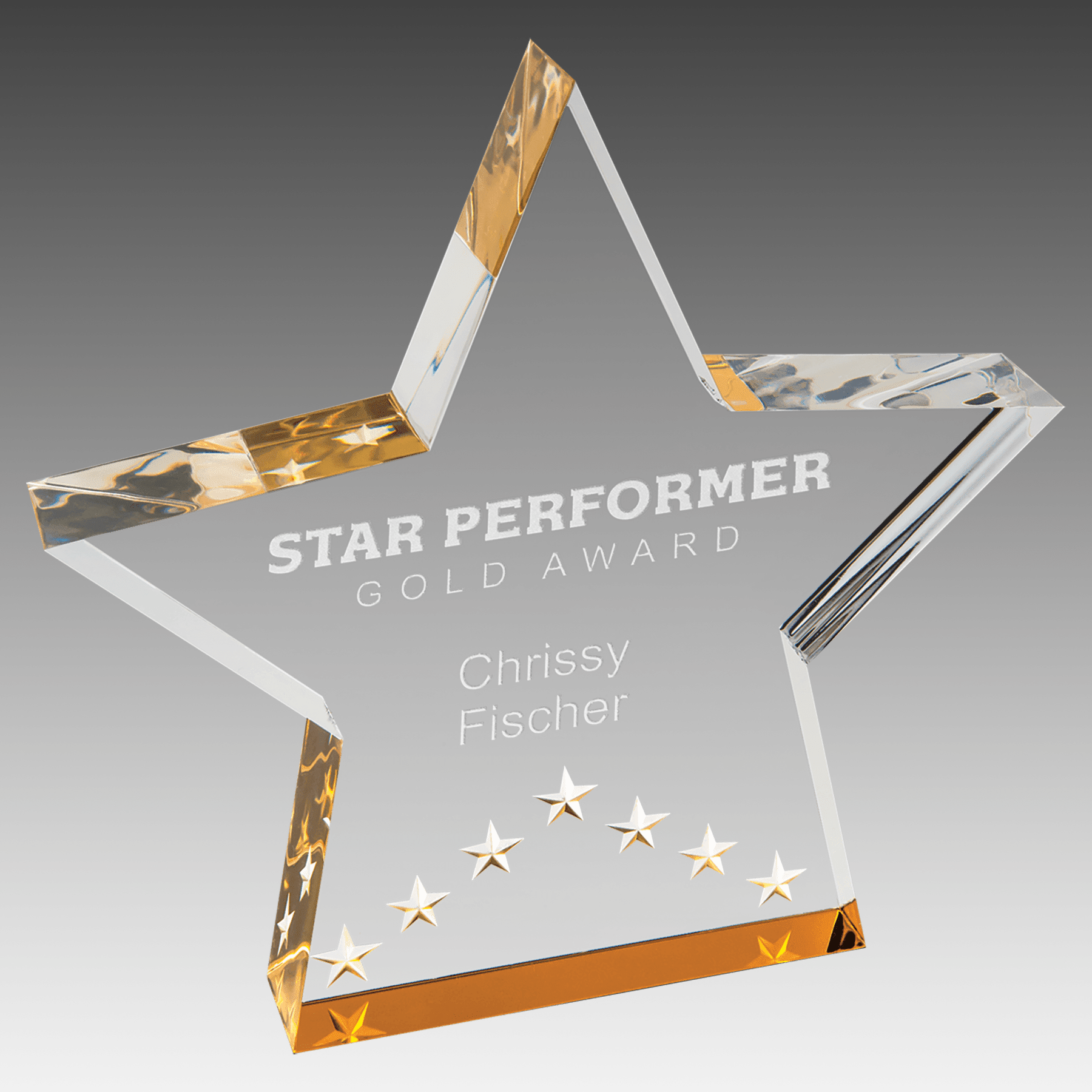 6" Gold Star Performer Acrylic