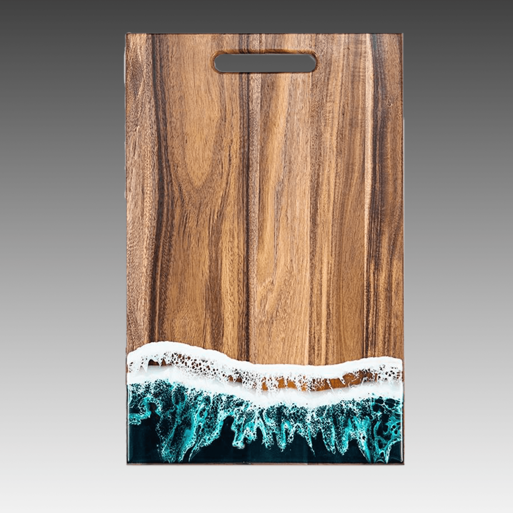 Large Rectangular Acacia Wood and Resin Cutting Board