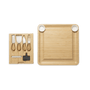 13.2" x 13.2" Bamboo Cheese Board with Tools