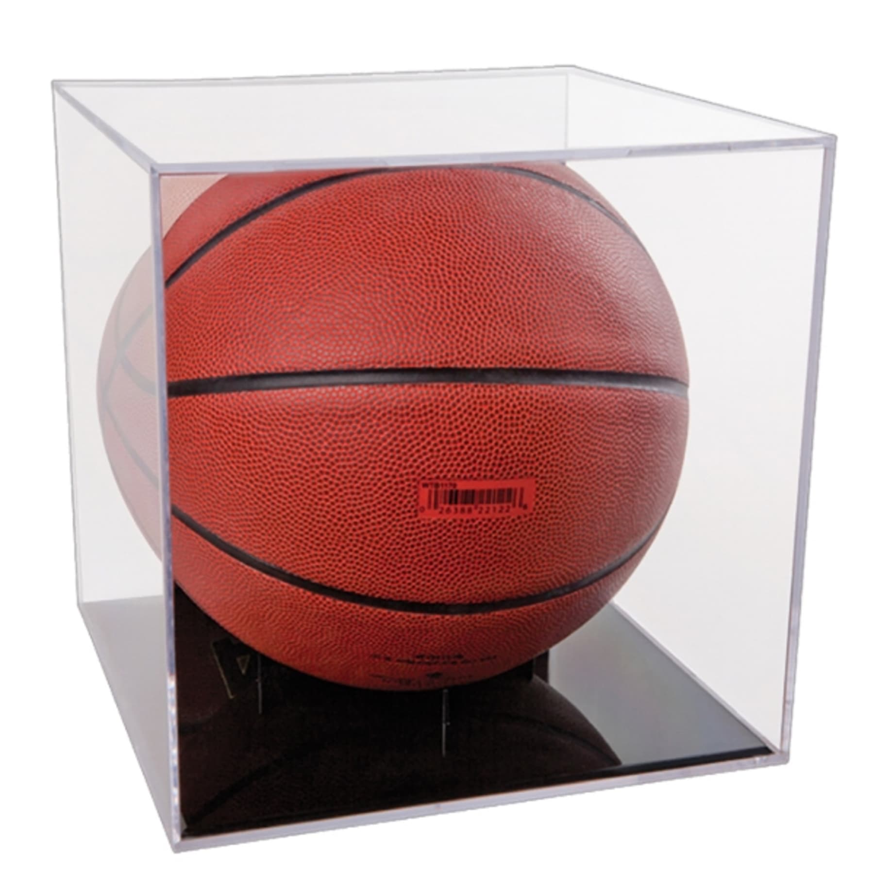 Basketball/Soccer BallQube Display Case w/Holder - BSKT12