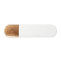 4.5" x 15" Oval Marble & Acacia Wood Board