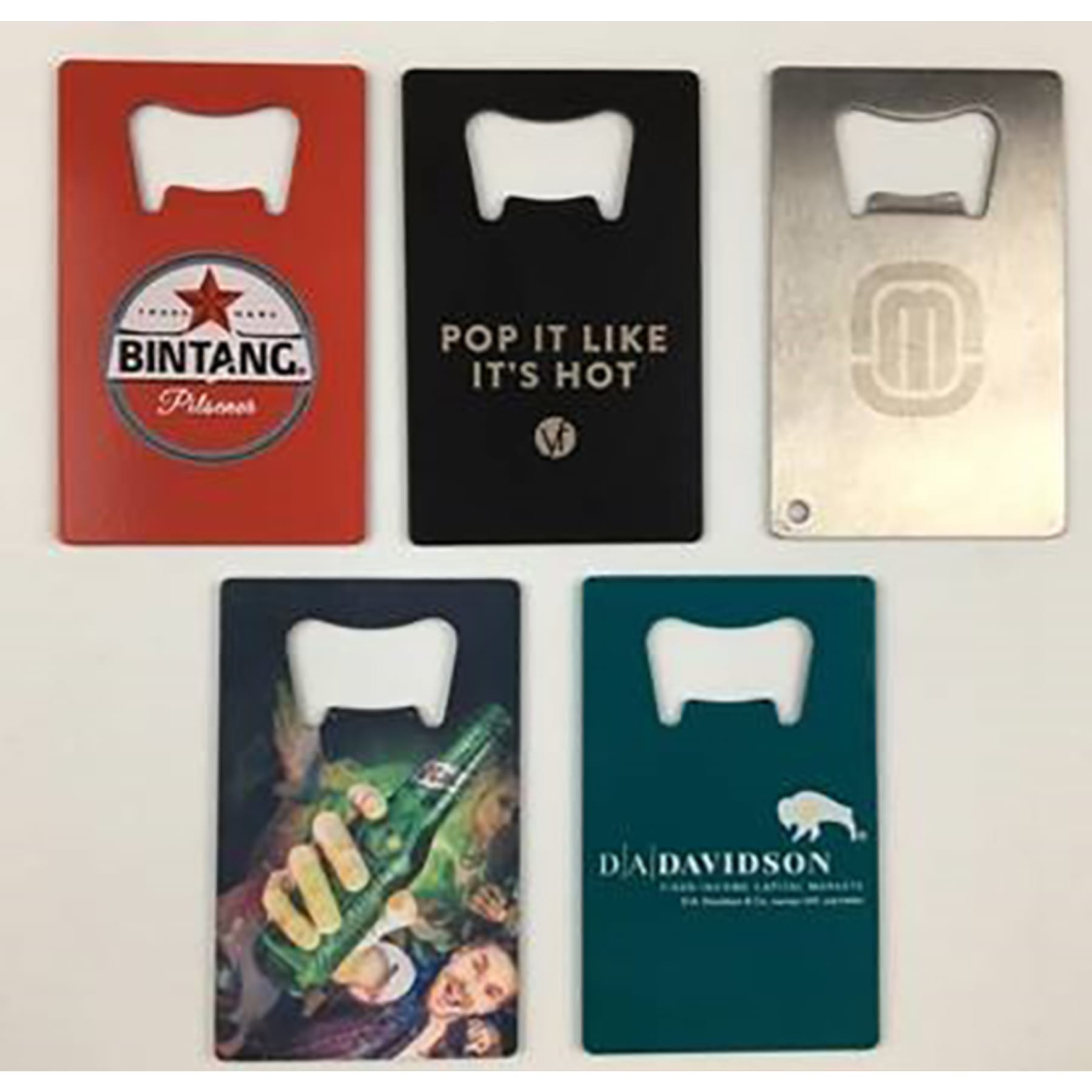2.12" x 3.34"  - Steel Card Bottle Opener