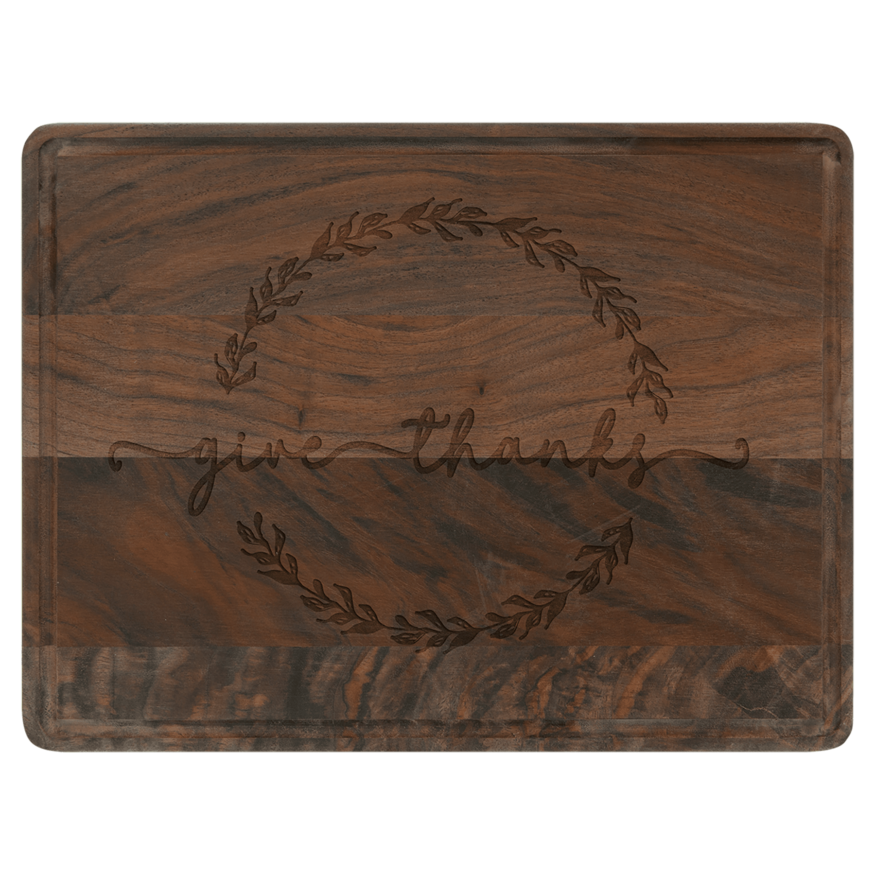 11.5" x 8.75" Walnut Cutting Board with Drip Ring