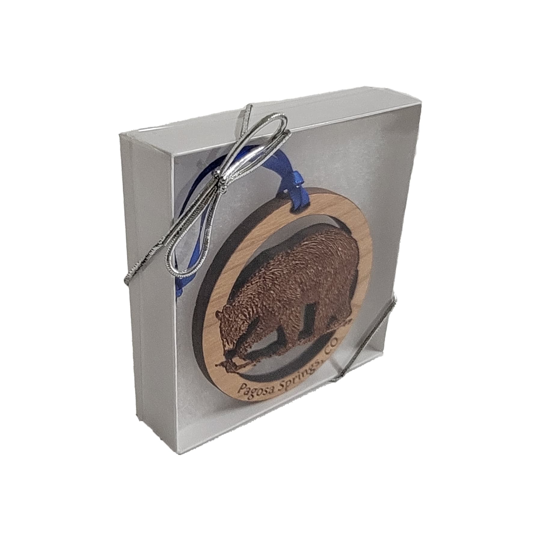 Clear Top Gift Boxes with Silver Stretch Loop Bow