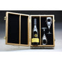 9" x 14" - Hardwood Box -  Partitioned Wine Box with Hinge Lid